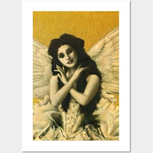 Angel On Gold Posters and Art